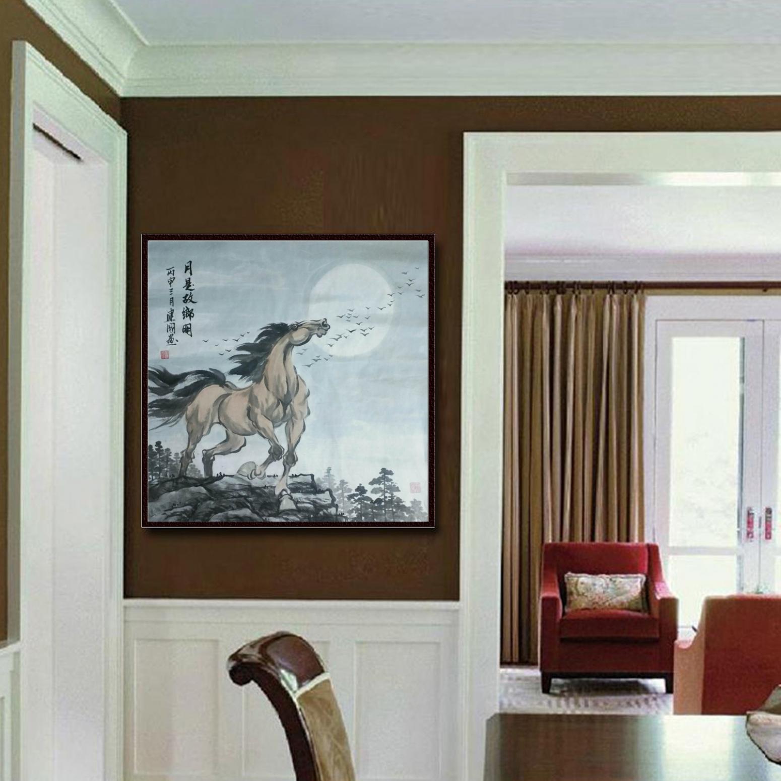 劉建國國畫作品《【月是故鄉(xiāng)圓】作者劉建國》【圖3】