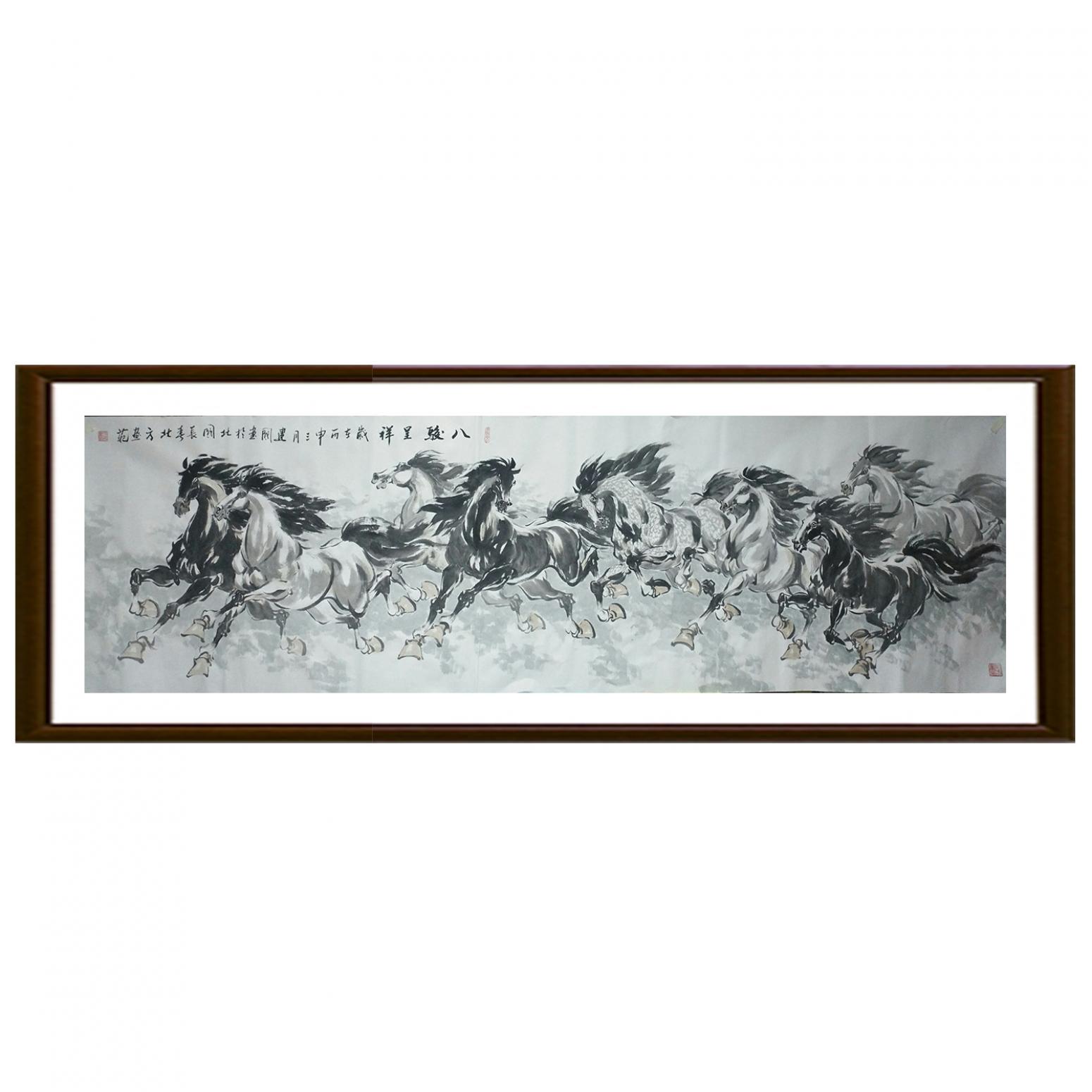 劉建國國畫作品《【八駿呈祥】作者劉建國》【圖2】