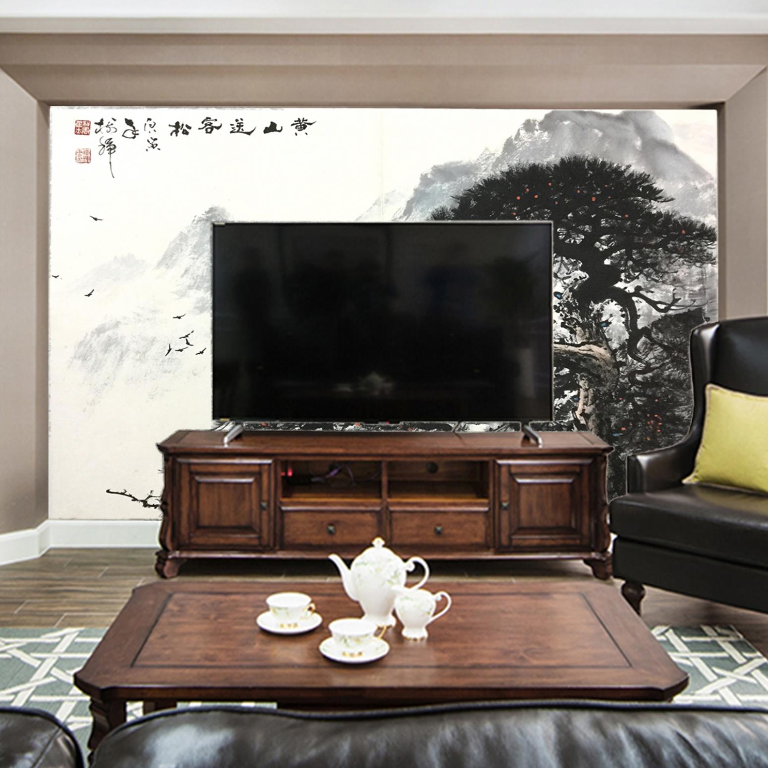 羅樹(shù)輝國(guó)畫(huà)作品《【黃山送客松】作者羅樹(shù)輝》【圖3】