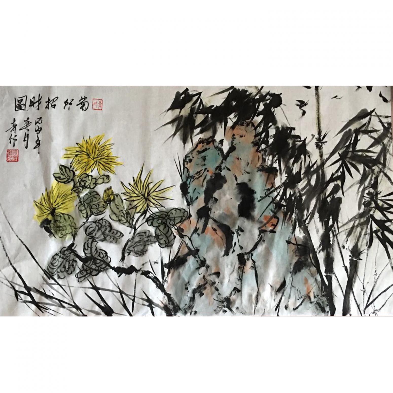 肖雪毅國(guó)畫(huà)作品《【菊花】作者肖雪毅》