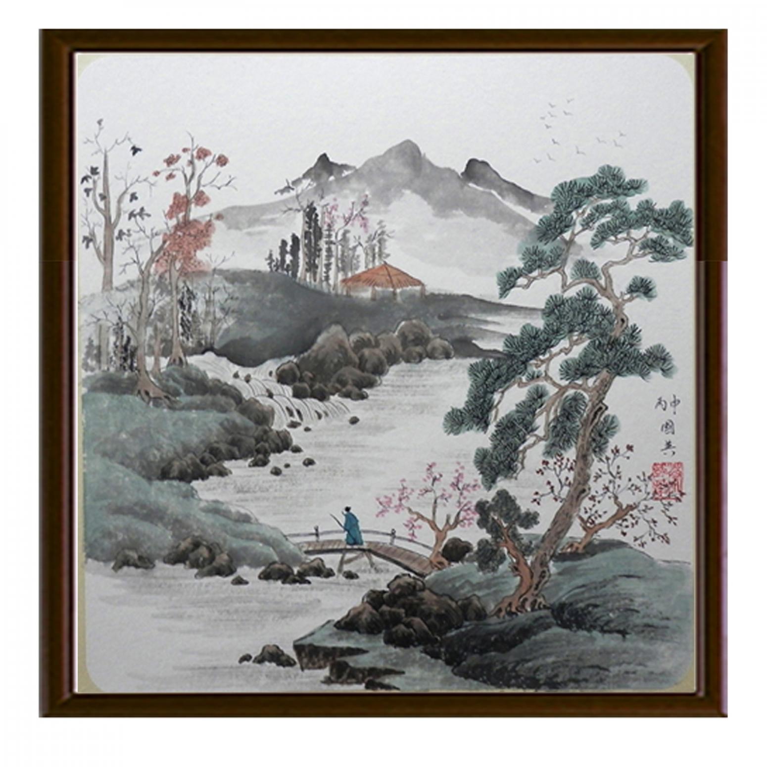蔡國(guó)英國(guó)畫作品《【水墨山水】作者蔡國(guó)英》【圖2】