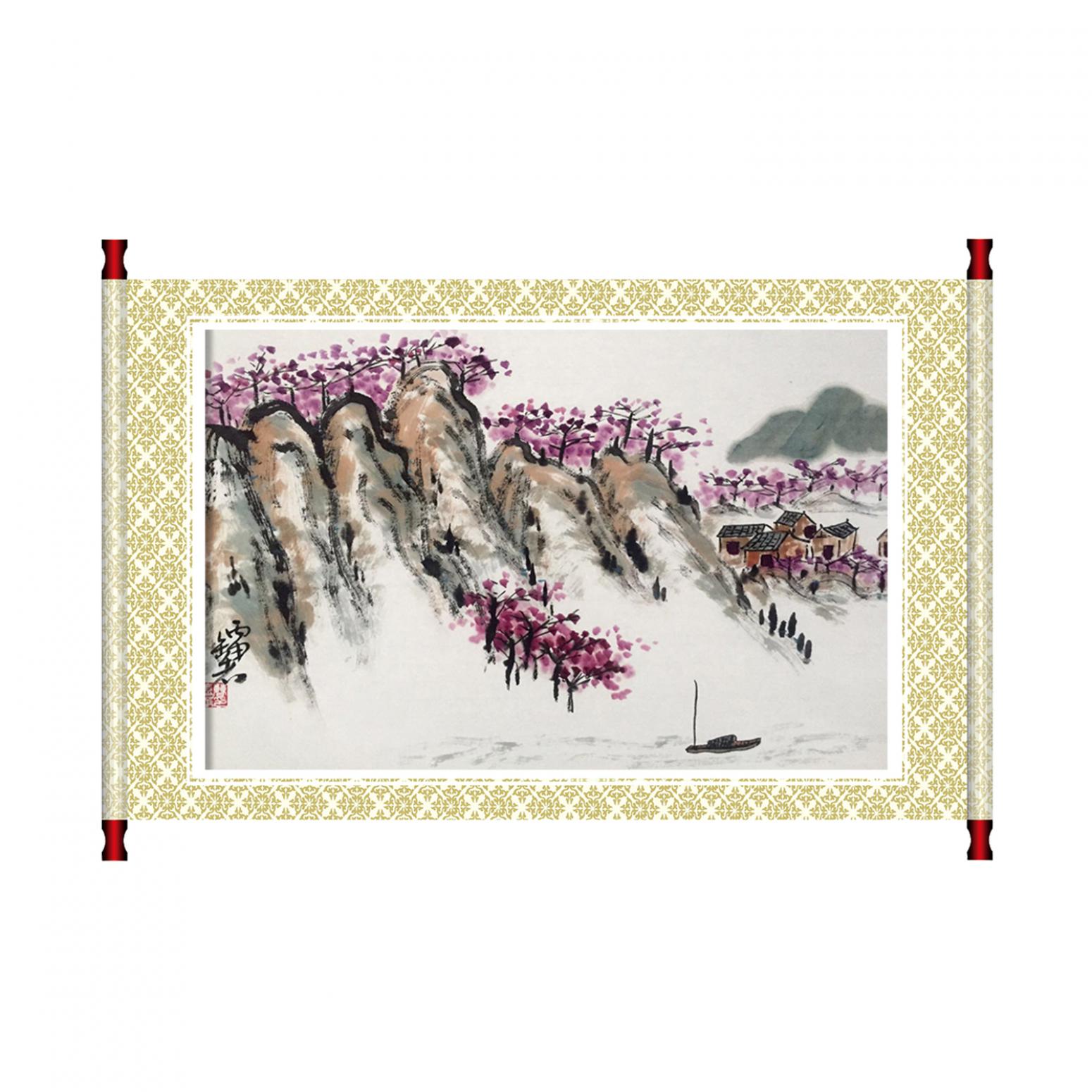 曹金華國畫作品《【山下小屋】作者曹金華》【圖1】