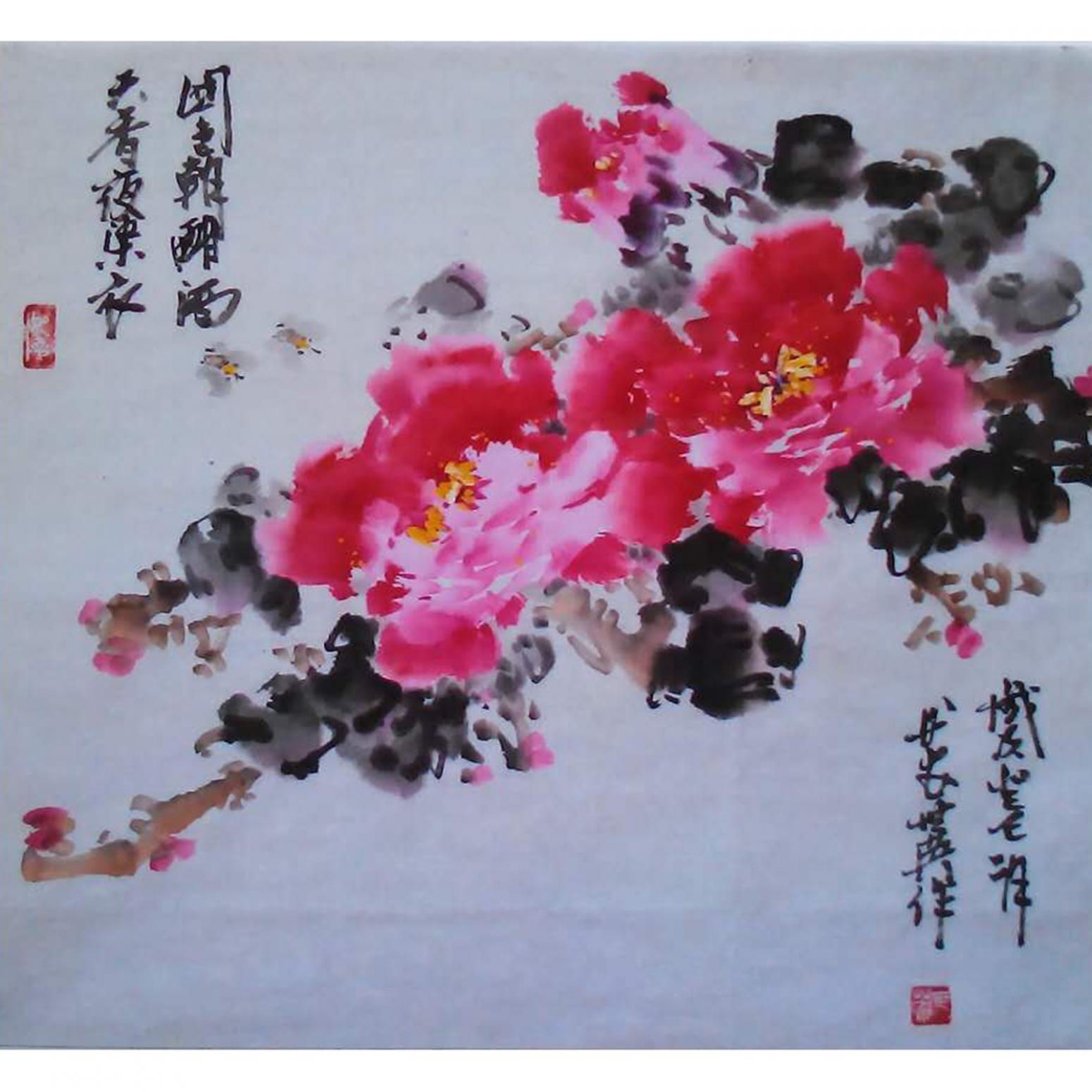 毛世英國畫作品《【花鳥7】作者毛世英》
