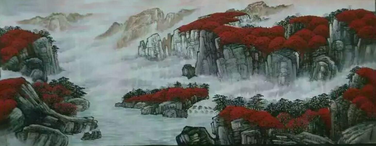 周馬龍國(guó)畫(huà)作品《【山水3】作者周馬龍》【圖0】