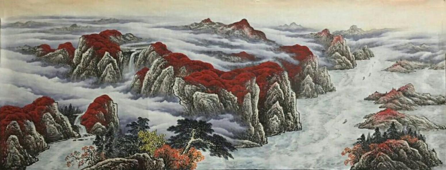 周馬龍國畫作品《【山水7】作者周馬龍》【圖0】