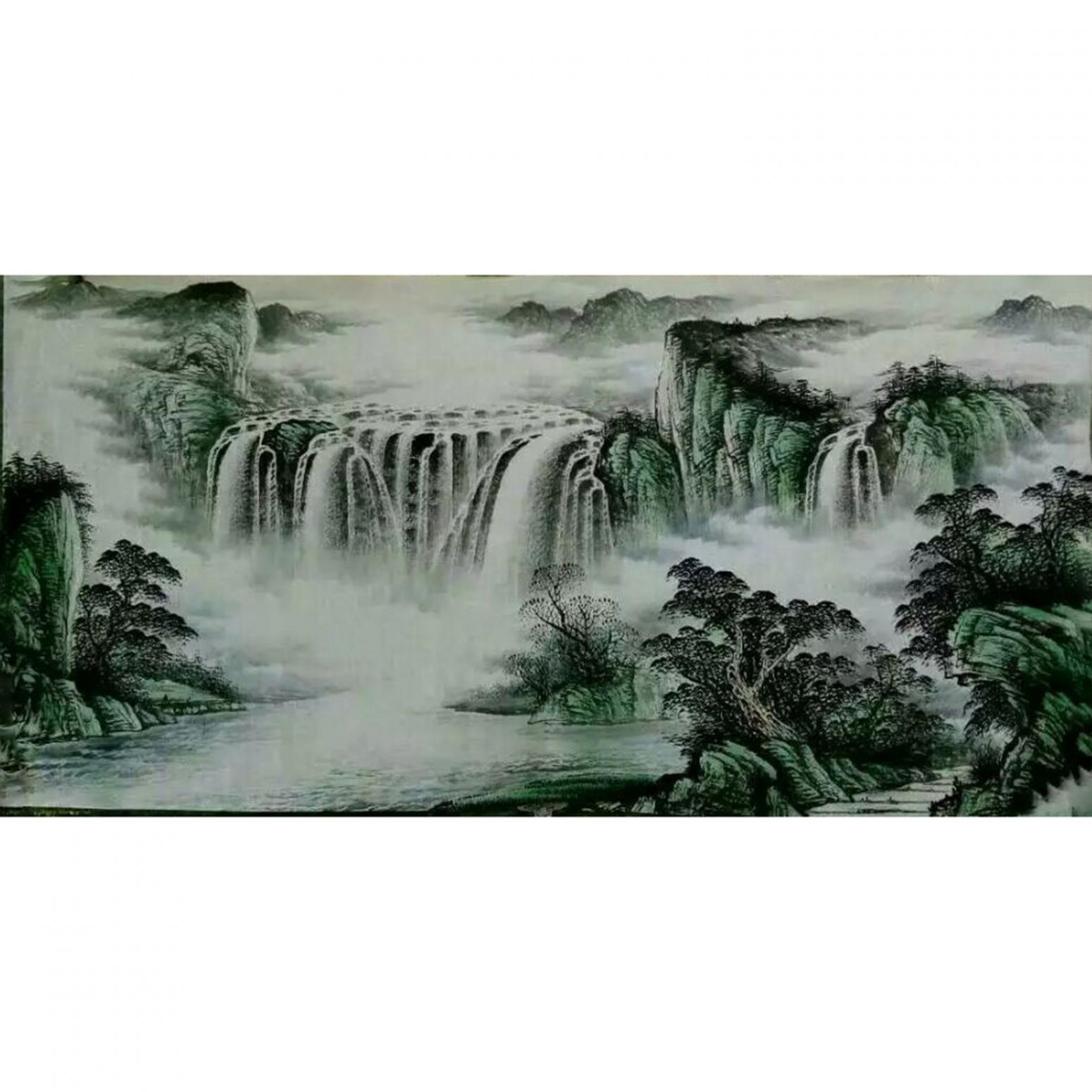 周馬龍國(guó)畫作品《【山水11】作者周馬龍》