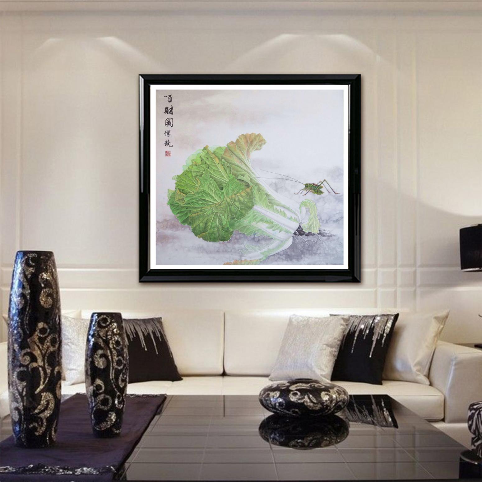 傅饒國畫作品《【百財圖1】作者傅饒》【圖3】