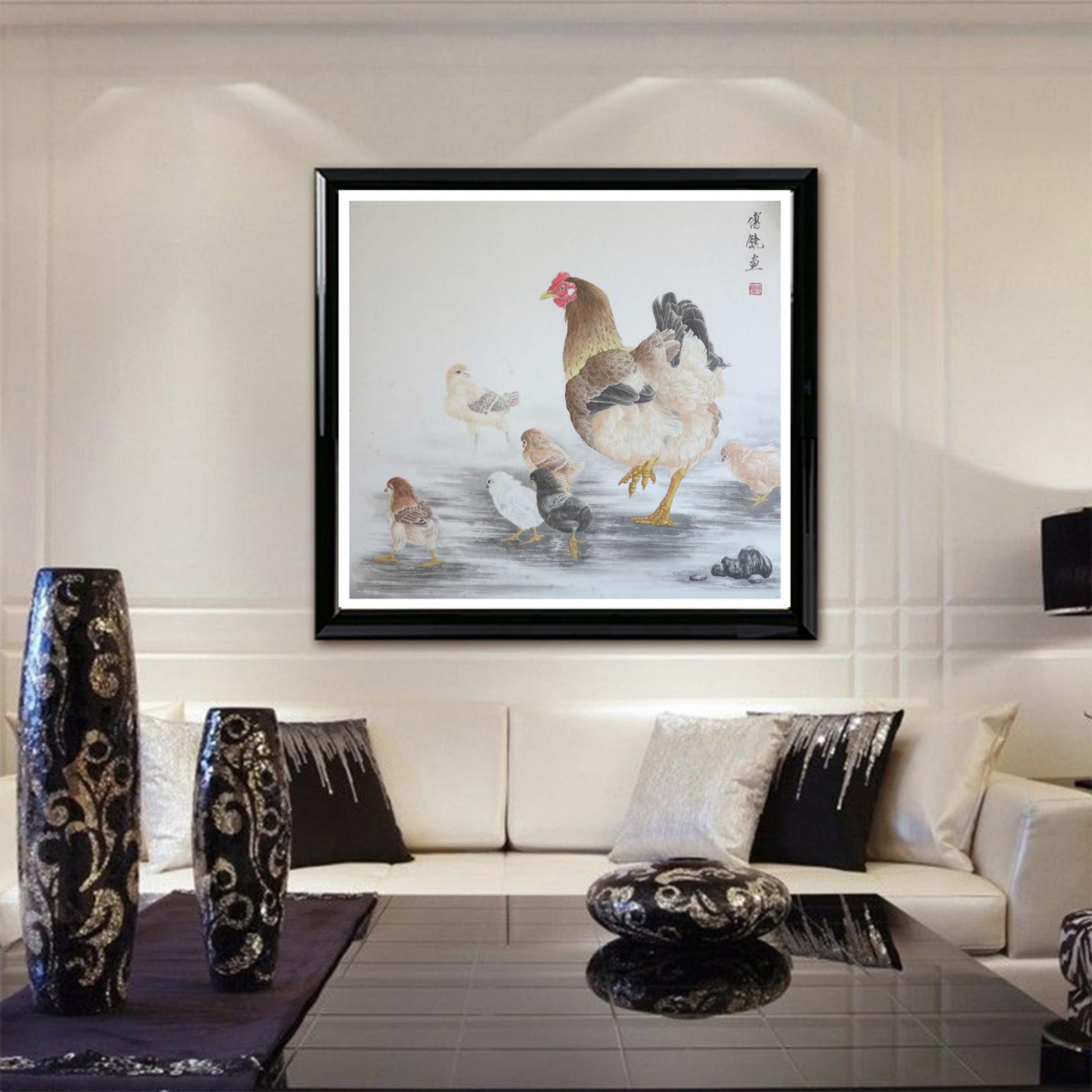 傅饒國(guó)畫(huà)作品《【合家歡】作者傅饒》【圖3】