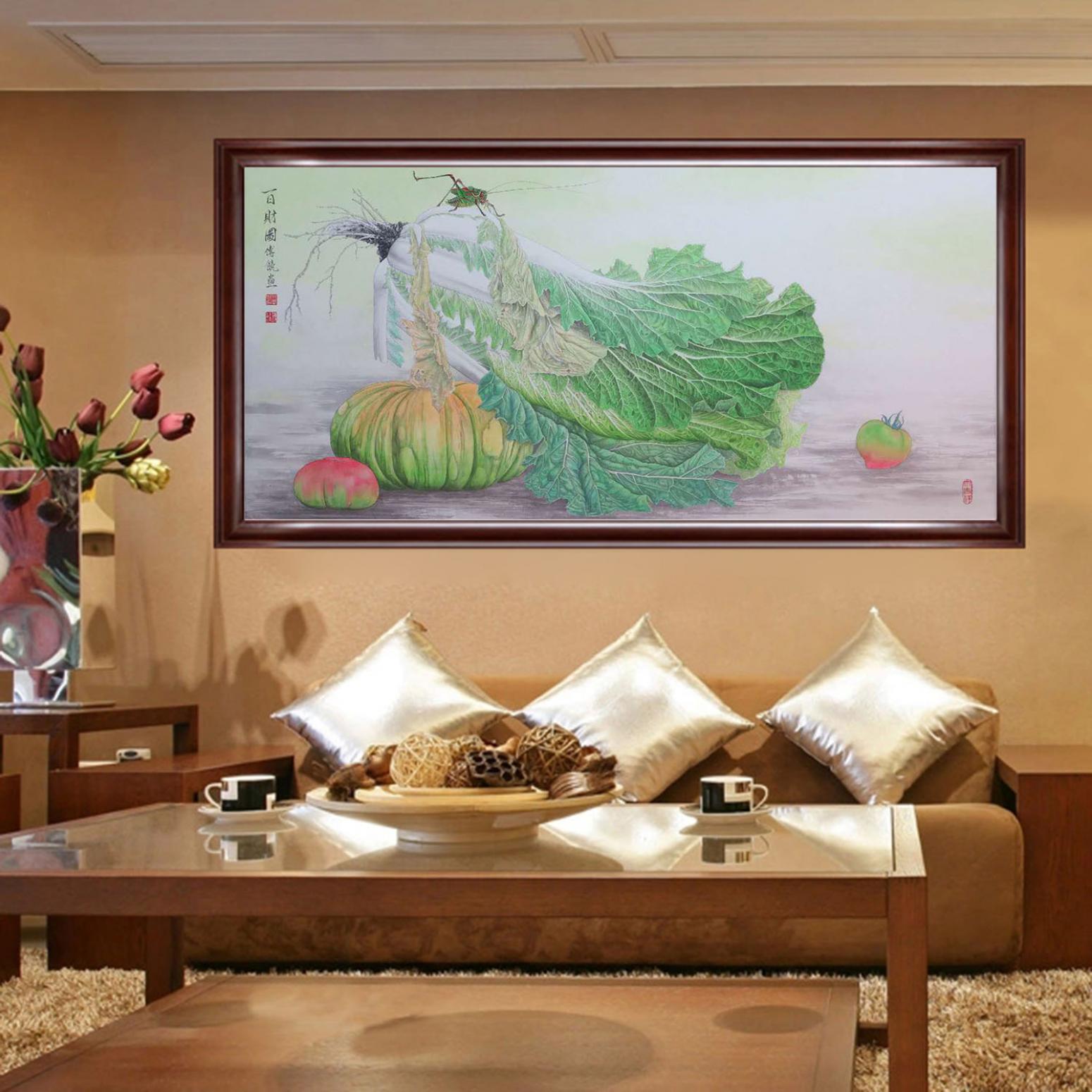 傅饒國畫作品《【百財圖4】作者傅饒》【圖3】