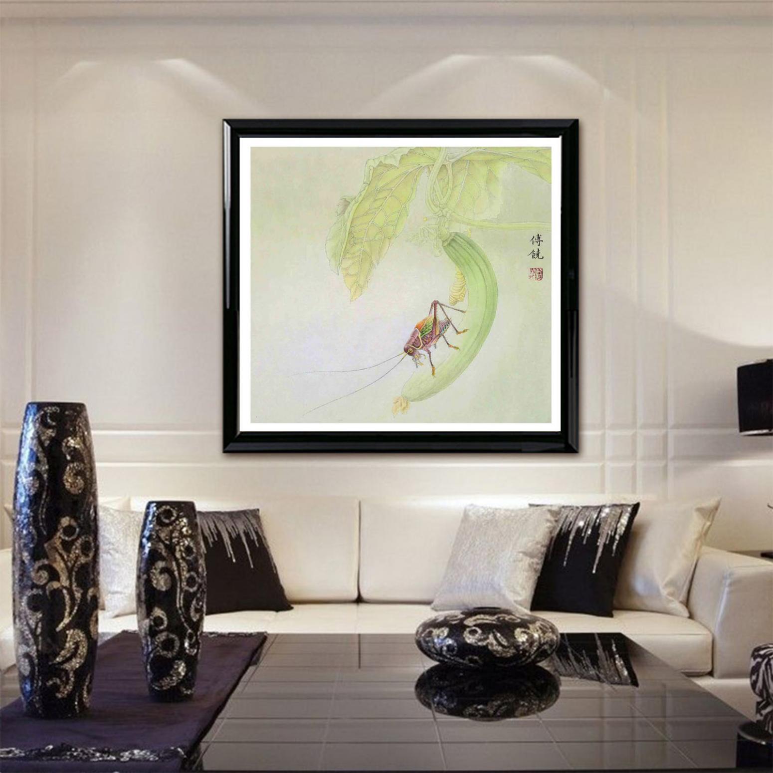 傅饒國畫作品《【蟈蟈】作者傅饒》【圖3】