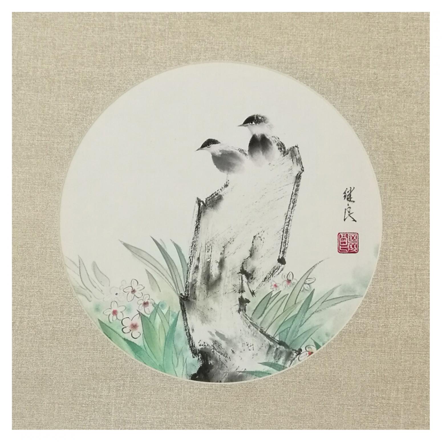 徐繼良國(guó)畫(huà)作品《【畫(huà)眉2】作者徐繼良》