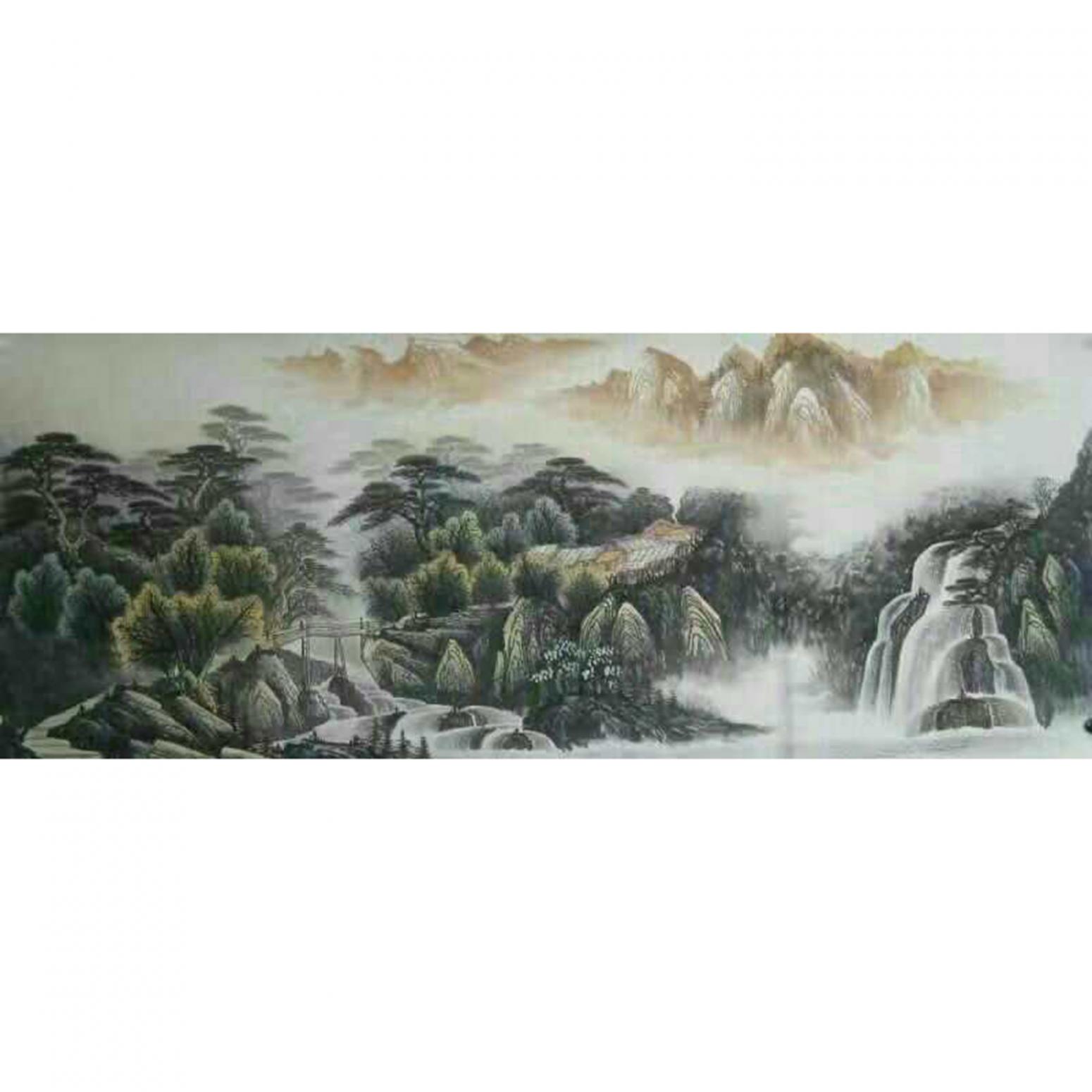 韋杰球國(guó)畫(huà)作品《【高山流水63】作者韋杰球》