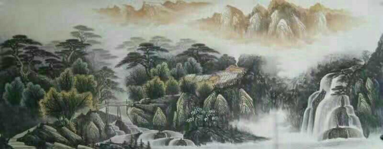 韋杰球國(guó)畫(huà)作品《【高山流水63】作者韋杰球》【圖0】