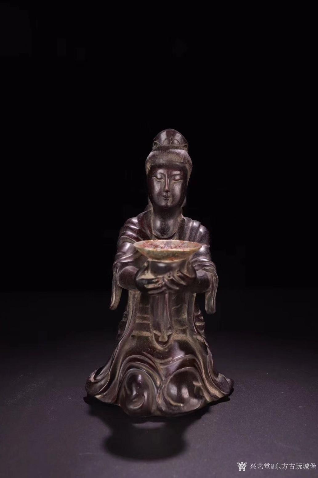 東方古玩城堡文玩雜項作品《小葉紫檀“貴人”燭臺》