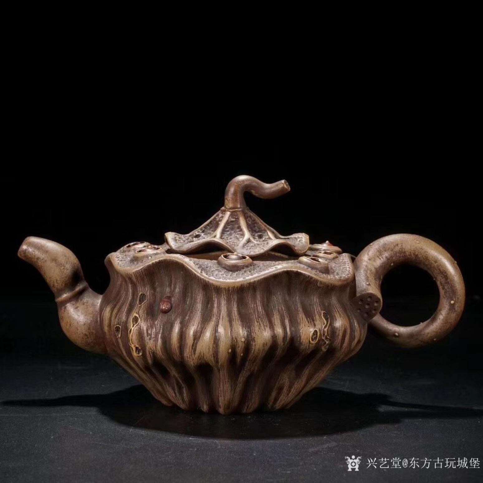 東方古玩城堡文玩雜項作品《「王寅仙」蓮蓬紫砂壺》