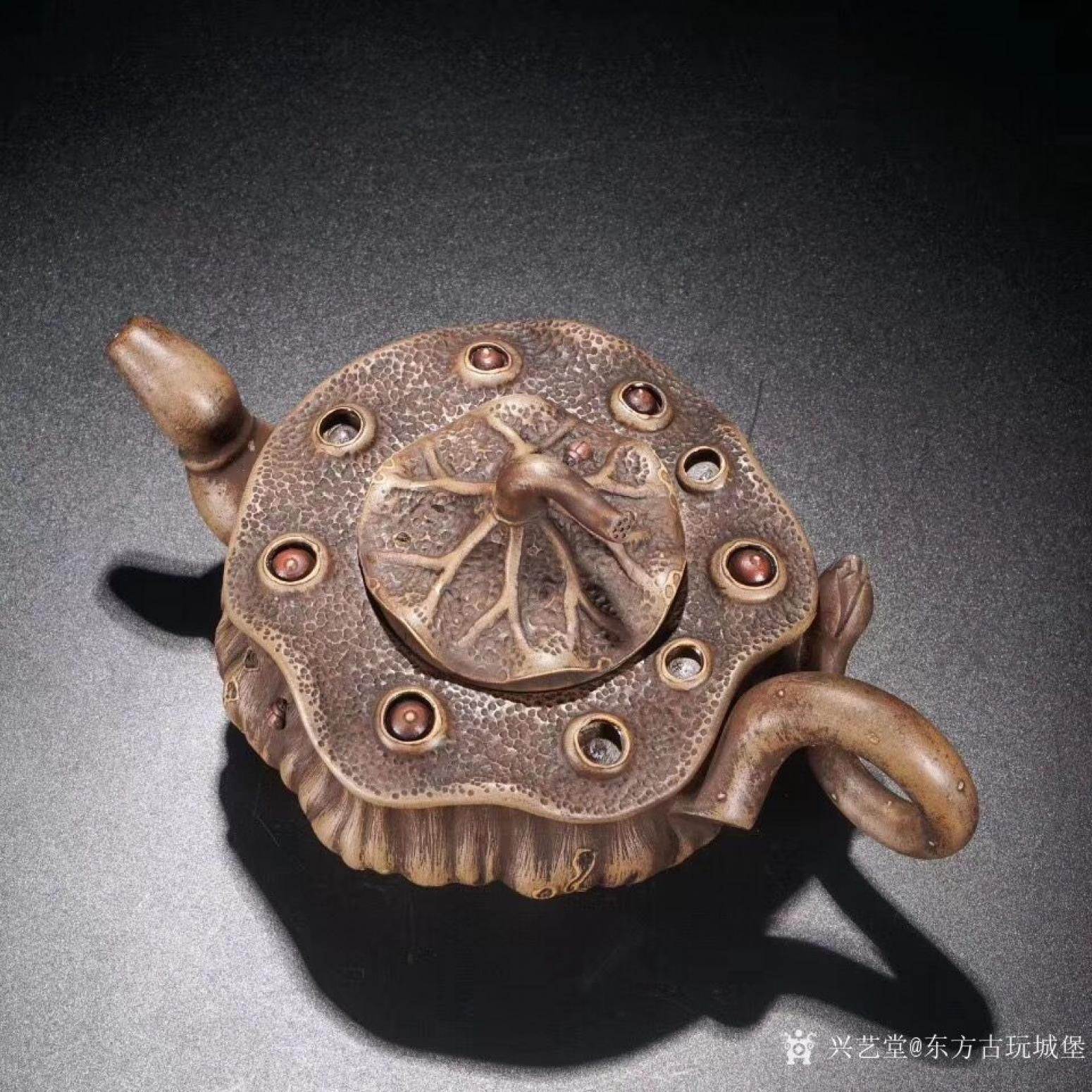 東方古玩城堡文玩雜項作品《「王寅仙」蓮蓬紫砂壺》【圖3】