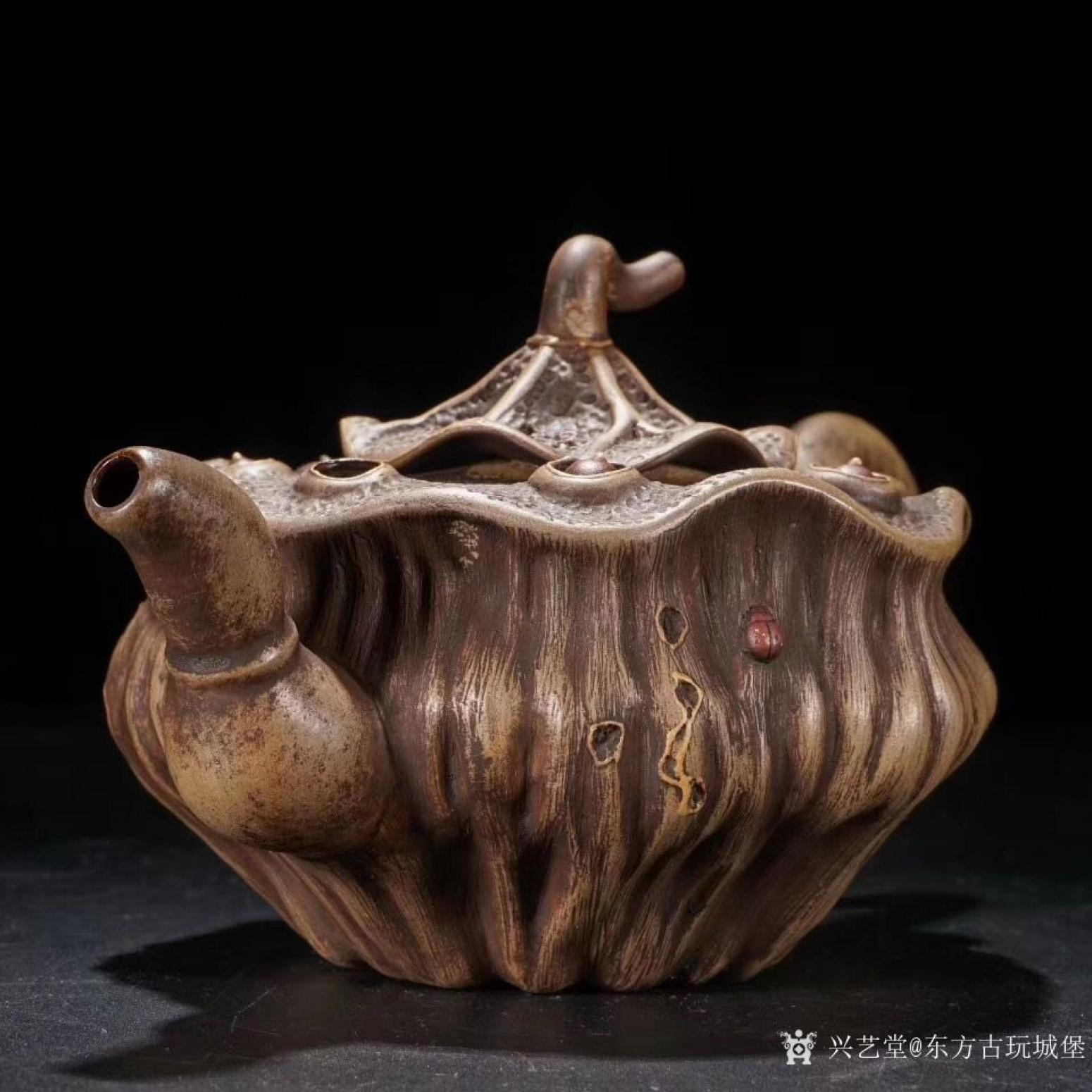 東方古玩城堡文玩雜項作品《「王寅仙」蓮蓬紫砂壺》【圖6】