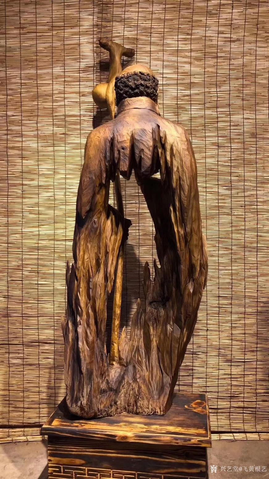 飛黃根藝雕刻作品《根雕作品:達(dá)摩》【圖5】