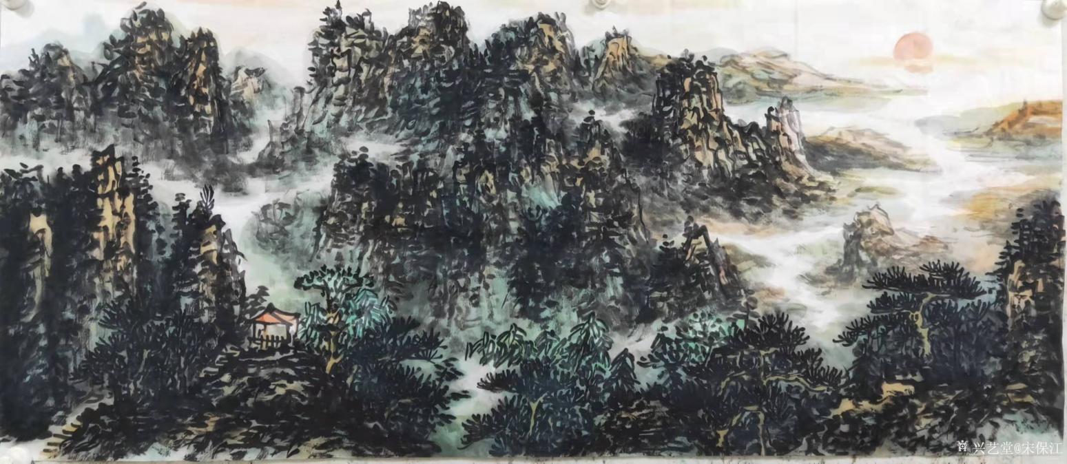 宋保江國畫作品《旭日東升》【圖0】