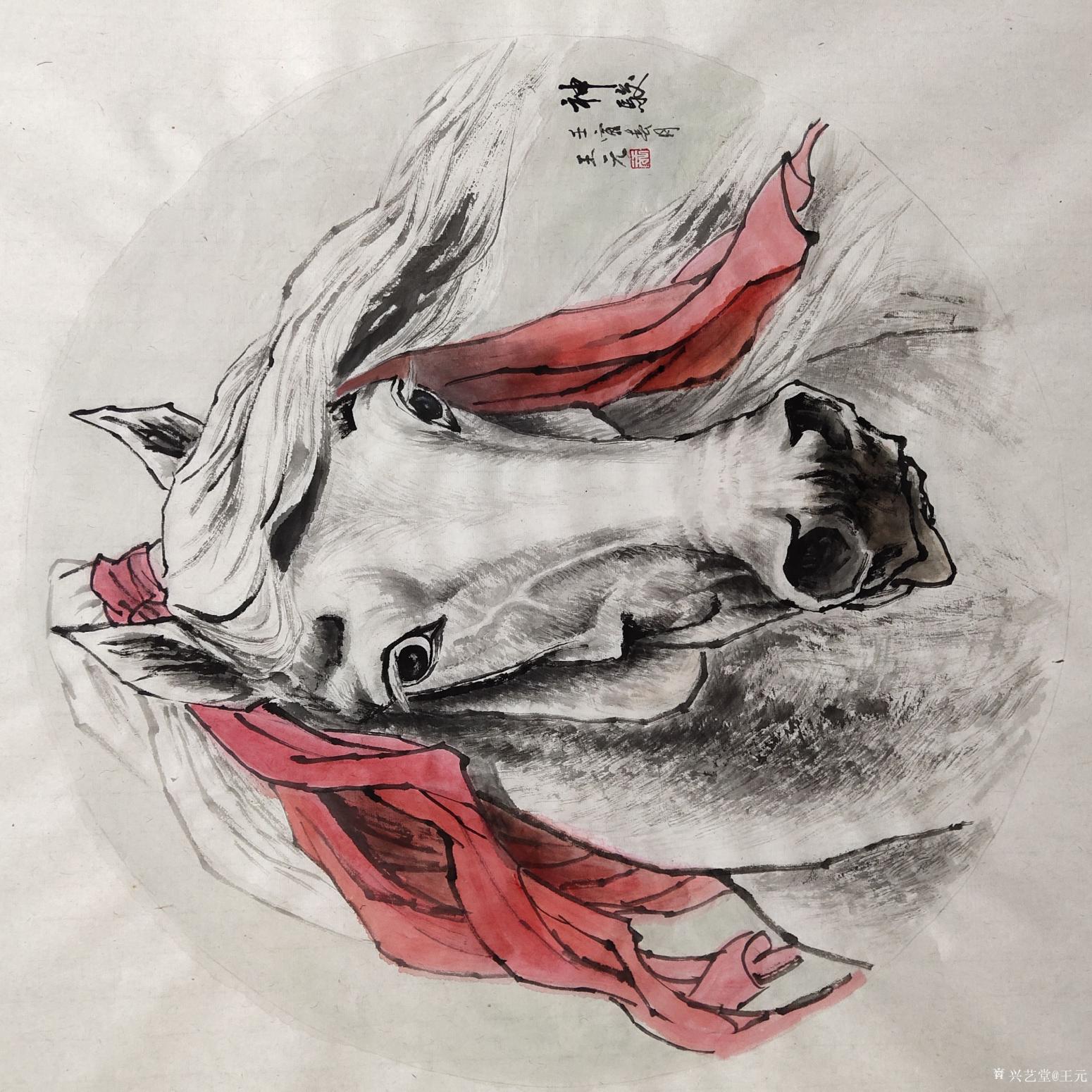 王元國畫作品《神駿-蒙古馬》【圖0】