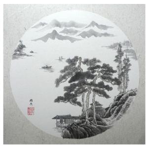 蔡國(guó)英國(guó)畫(huà)作品-《【水墨山水】作者蔡國(guó)英》