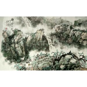 秦自立國(guó)畫(huà)作品-《【錦秀太行】作者秦自立》