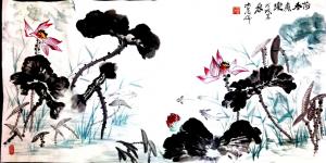 藝術(shù)品圖片:藝術(shù)家李牧國畫作品名稱《荷香魚樂》價(jià)格50800.00 元