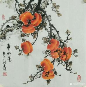 劉建嶺國(guó)畫(huà)作品-《事事如意4(斗方)》