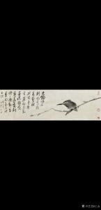 王永國畫作品-《孤禽圖》